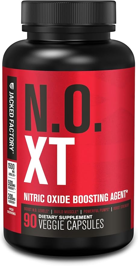 Jacked Factory N.O. XT Nitric Oxide Supplements for Men w/Nitrosigine L Arginine L Citrulline