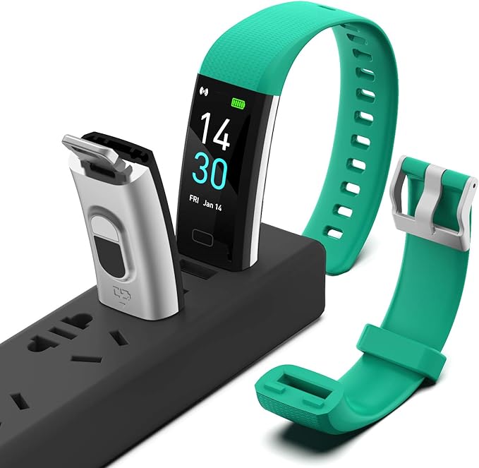 ENGERWALL Fitness Tracker with Step Counter/Calories/Stopwatch, Activity Tracker with Heart Rate