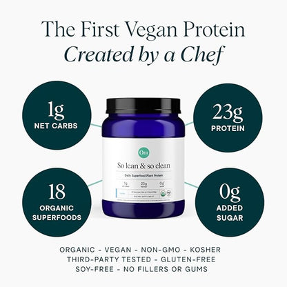 Ora Organic Plant-Based Protein Powder - 23g Protein for Women and Men - Vanilla Flavor 20