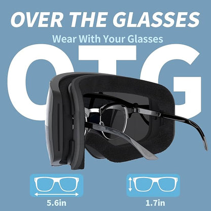 Ski Goggles for Men Women Adult & Youth, OTG Snowboard Goggles Anti Fog, Snow Goggles UV Protection