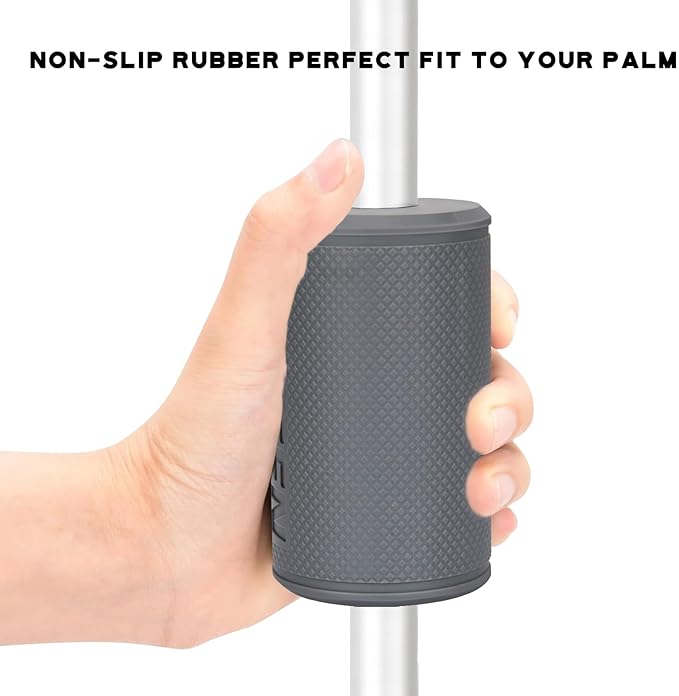 Hikeen Thick Bar Dumbbell Grips,Non Slip Hard Rubber Barbell Grips,Grips for Weight Lifting, Muscle