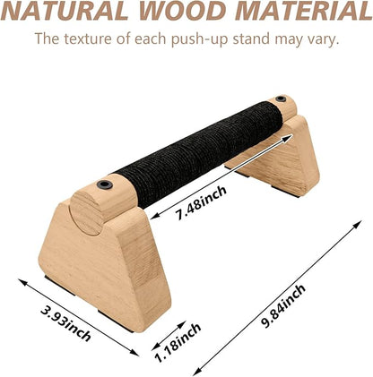 Parallettes Bars - Wooden Calisthenics Equipment for Handstand Training, Push Up Bars &