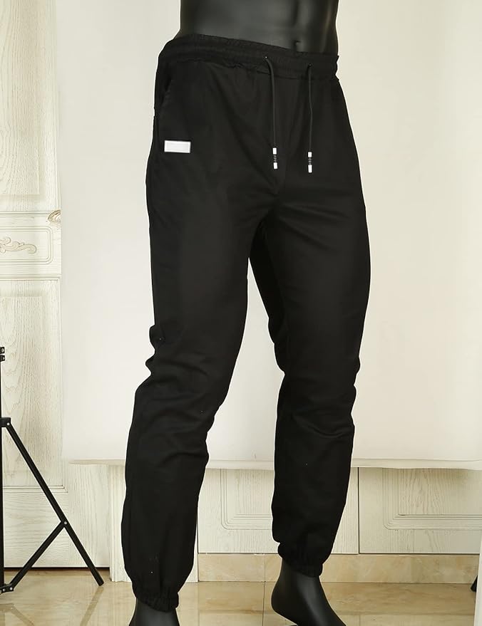 Men Joggers Chino Cargo Pants Hiking Outdoor Recreation Pants Twill Fitness Track Jogging Pants