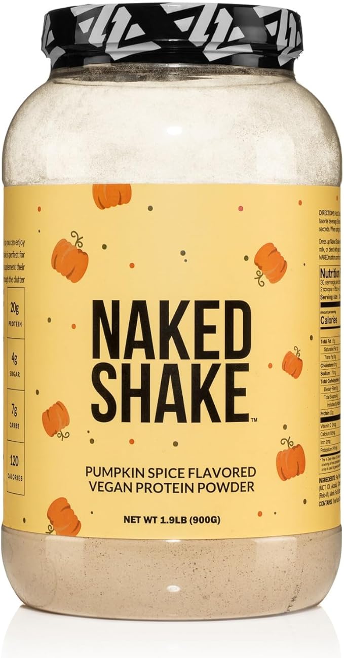 Naked Shake - Pumpkin Spice Protein Shake - Flavored Plant Based Protein with MCT Oil