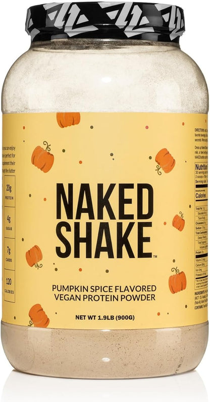 Naked Shake - Pumpkin Spice Protein Shake - Flavored Plant Based Protein with MCT Oil