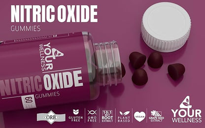 Nitric Oxide Gummies, Boosting Nitric Oxide Production and Blood Pressure, Made with Beet Root