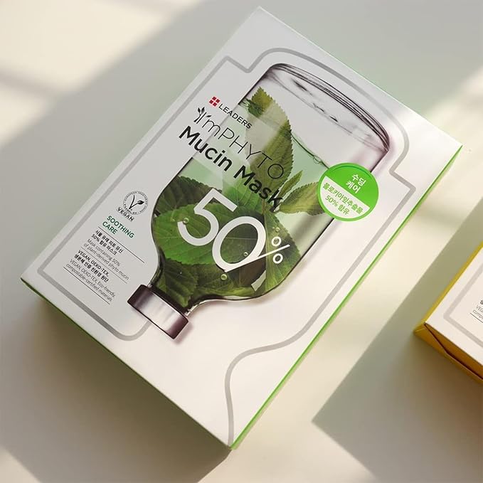I'MPHYTO Leaders Facial Mask 10 Sheet Mucin Vegan Mask | Soothing Care & Hydrating Skin Care |