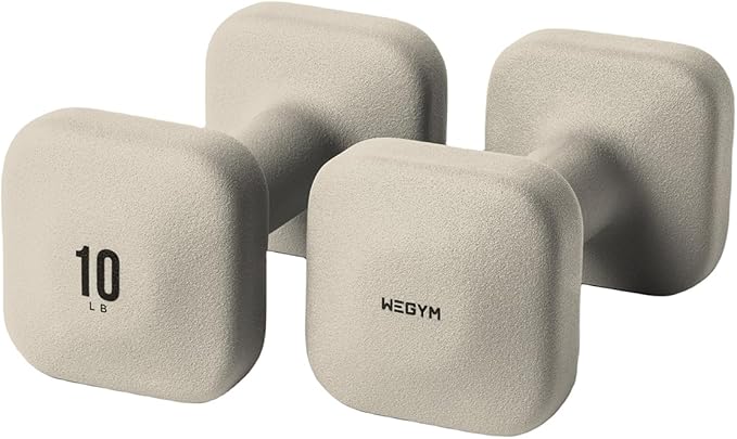 SafeGrip Dumbbells, Anti-Slip, Anti-Roll, Thick Handles, Free Weights, Square Dumbbells for Secure