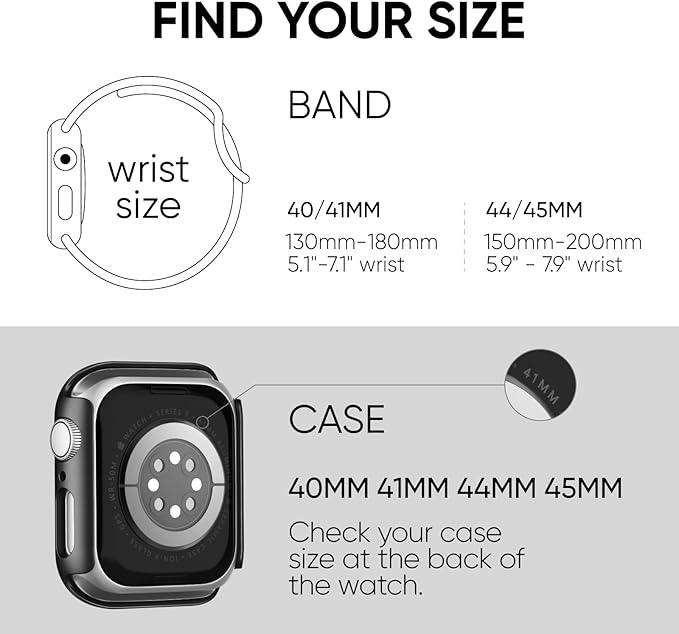 Compatible for Apple Watch Series 11 10 Band 46mm and Case with Screen Protector, Soft Silicone