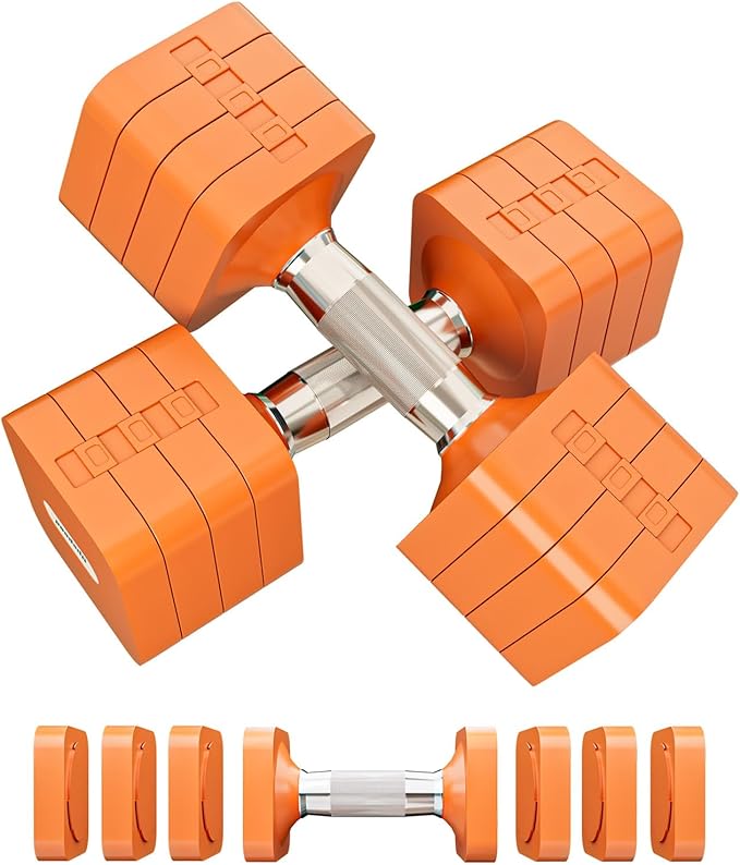 15LB 20LB 40LB 50LB Adjustable Dumbbell Set Free Weights Dumbbells Set for Women Men Hand Weights