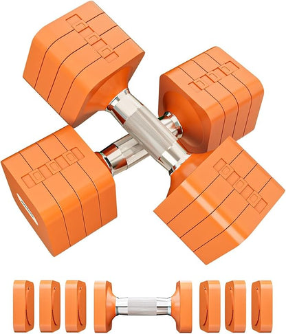 15LB 20LB 40LB 50LB Adjustable Dumbbell Set Free Weights Dumbbells Set for Women Men Hand Weights