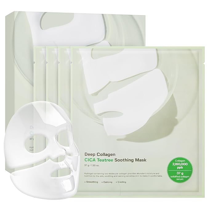 SUNGBOON EDITOR Deep Collagen CICA Tea tree Overnight Mask 37gx4ea | Real Collagen Face Mask with