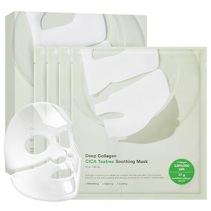 SUNGBOON EDITOR Deep Collagen CICA Tea tree Overnight Mask 37gx4ea | Real Collagen Face Mask with
