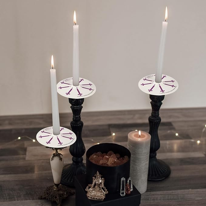 200 pcs Church Candles with Drip Protectors for Devotional Candlelight Vigil Service, Unscented
