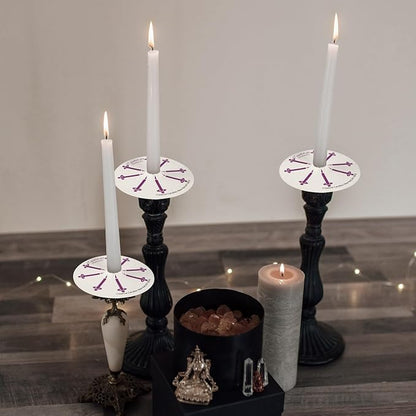 100 pcs Church Candles with Drip Protectors for Devotional Candlelight Vigil Service, Unscented