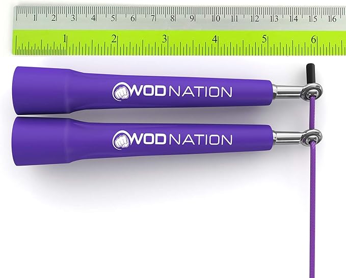 WOD Nation Adjustable Speed Jump Rope For Men, Women & Children - Blazing Fast Fitness Skipping