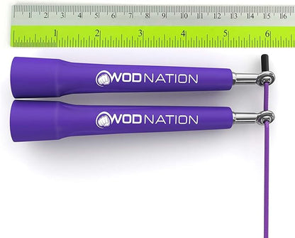 WOD Nation Adjustable Speed Jump Rope For Men, Women & Children - Blazing Fast Fitness Skipping