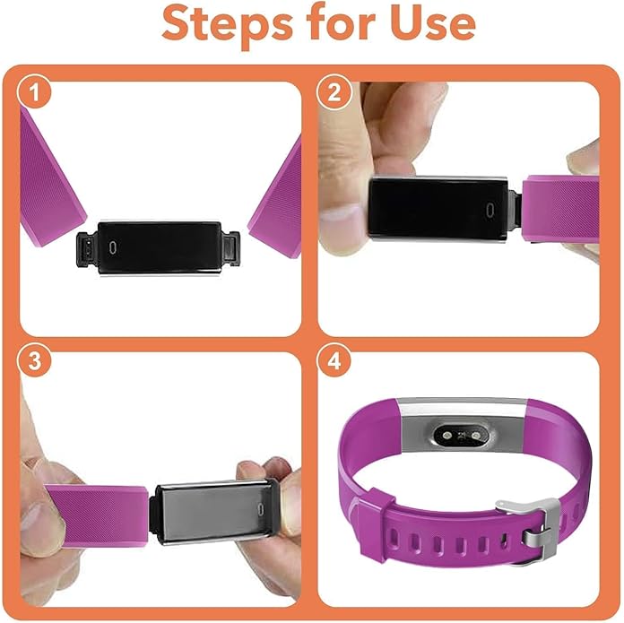 Watch Bands Replacement for ID115plus HR, Very Fit Pro Activity Fitness Tracker Wrist Bands Set