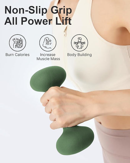 YOTTOY Weights Dumbbells Set for Women,2-15 Pound Dumbbells Set of 2, Non-Slip Hand Weights for