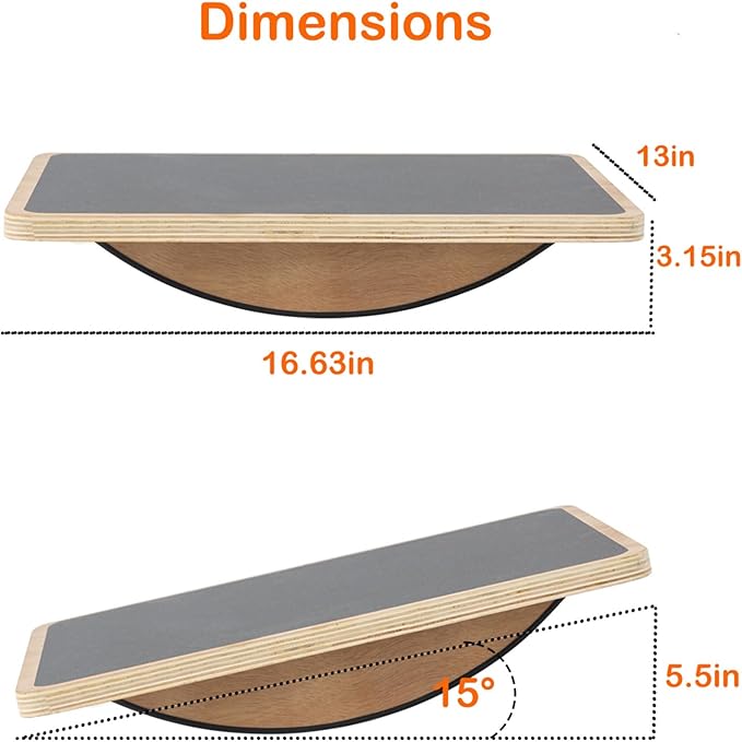 Balance Board Professional Wobble Board for Adults Anti-Slip 350LBS Balance Boards for Physical