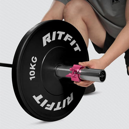 RitFit 2-Inch Magnetic Barbell Collars Locking Clamps - Heavy Duty Aluminum Alloy, Quick Release