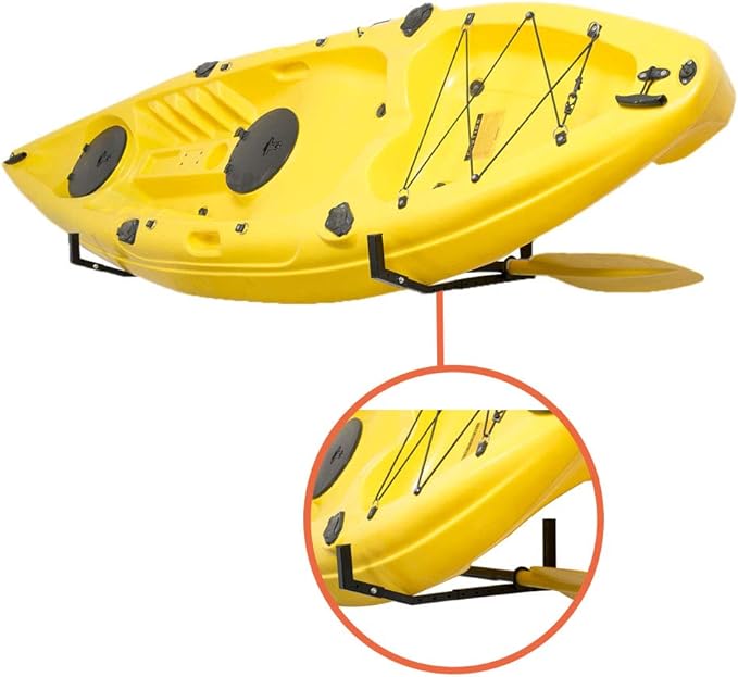 Wallmaster Kayak Storage Hooks Hangers, Adjustable Kayak Garage Storage Rack Wall Mount Heavy Duty