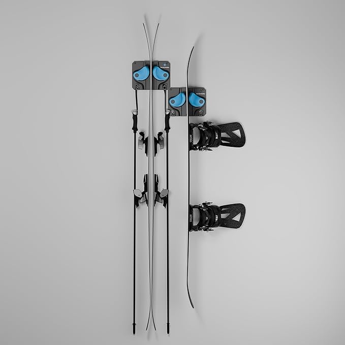 Ultimate Ski & Snowboard Wall Rack | Secure, Non-Slip Storage | Fits Any Ski/Board | Garage