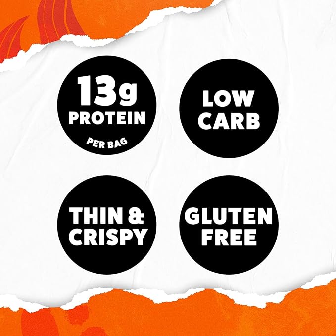WILDE Buffalo Protein Chips, Thin and Crispy, High Protein, Keto Friendly, Made with Real
