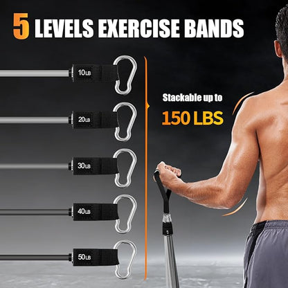 WHATAFIT Resistance Bands, Exercise Bands，Resistance Bands for Working Out, Work Out Bands with