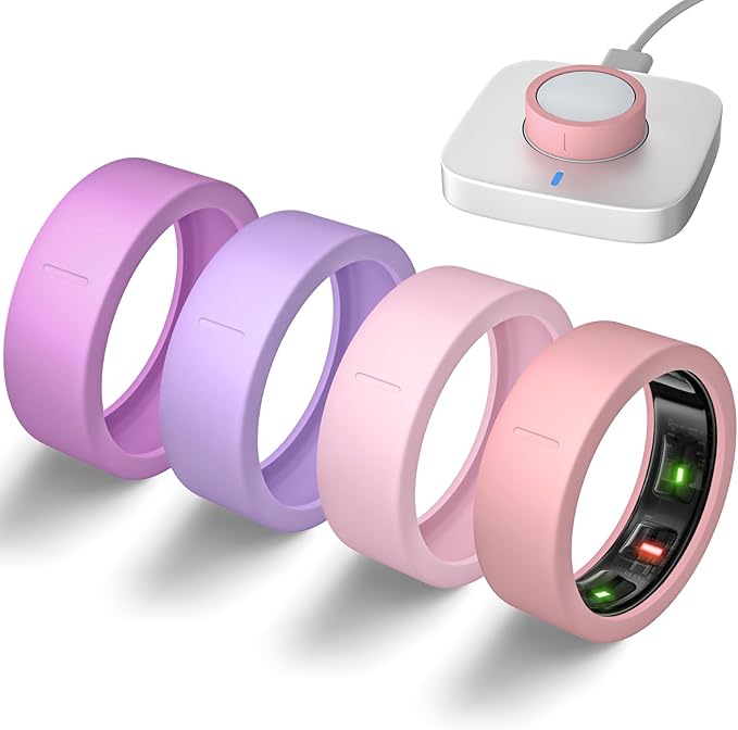 Ultra-Thin Covers Compatible with Oura Ring Gen 4/Oura Gen 3 Cover, Anti-Scratch Elastic Silicone