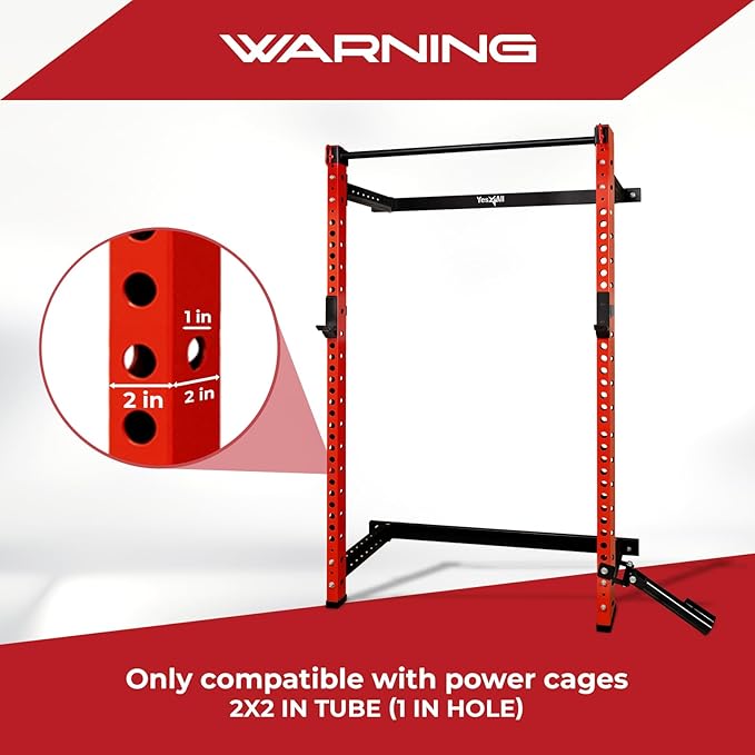 Yes4All Power Rack J-Hooks & Attachments – Heavy Duty Barbell Holders Compatible with 2x2 & 3x3