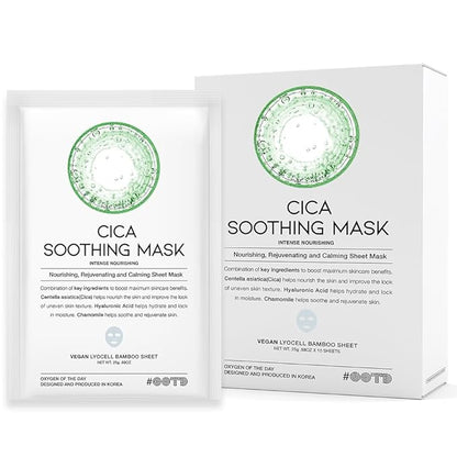 Cica Calming Mask for Face Sensitive Irritated Skin, Soothing, Moisturizing, Korean Anti Aging Face