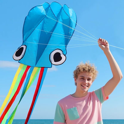 Xida Octopus Kite for Kids Ages 4-8, Professional Kites for Beginners and Adults, Easy to Fly Beach