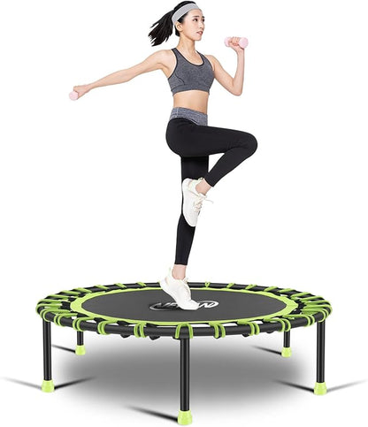 Newan 40"-48" Silent Mini Trampoline Fitness Trampoline Bungee Rebounder Jumping Cardio Trainer