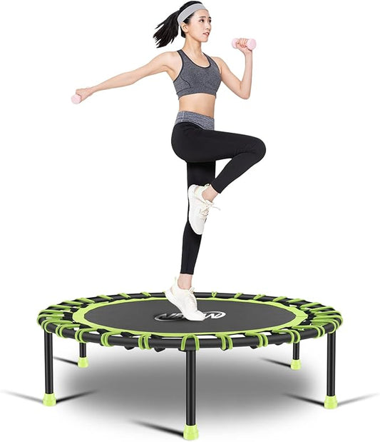 Newan 40"-48" Silent Mini Trampoline Fitness Trampoline Bungee Rebounder Jumping Cardio Trainer