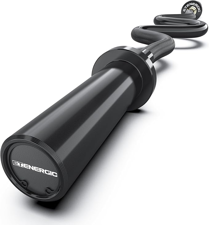 47" Olympic EZ Curl Bar 500-lbs Capacity Steel Barbell Suitable for 2" Weight Plates, 2-Inch Curl