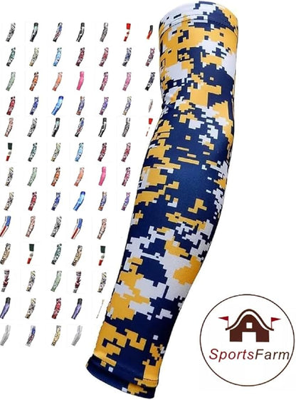 Youth & Adult Sizes Moisture Wicking Compression Arm Sleeve (1 Sleeve) (Over 100 Colors Available