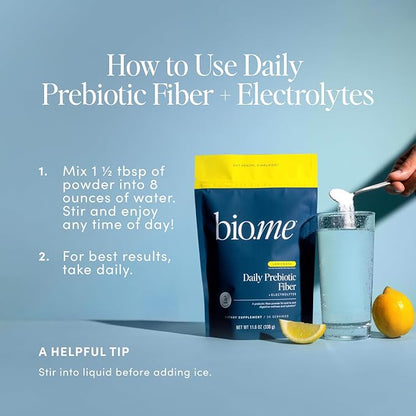 Daily Prebiotic Fiber Lemonade with Electrolytes - 7g Per Serving - Soluble Fiber Supplement Powder