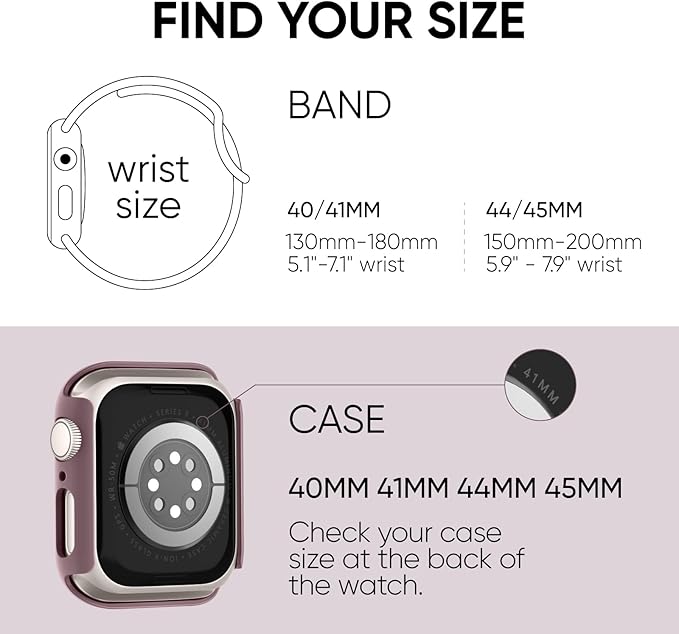 Compatible for Apple Watch Series 11 10 Band 46mm and Case with Screen Protector, Soft Silicone