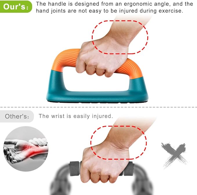 Dolibest Push Up Bars, Pushup Stands with Comfortable Push Up Handles, Bottom Anti-Slip Pad