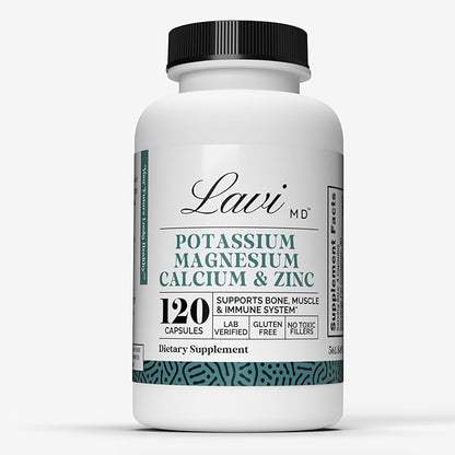 Lavi MD Potassium Magnesium Zinc Calcium Supplement ??Premium Support for Bone & Muscle Health