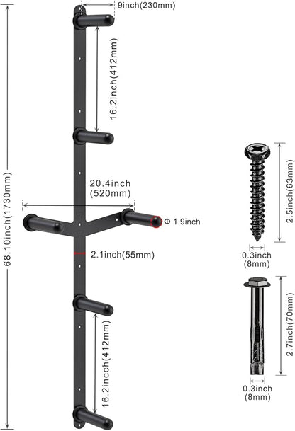 "Kipika Weight Plate Storage Rack - Wall Mounted Weight Plate Holder with Durable Steel