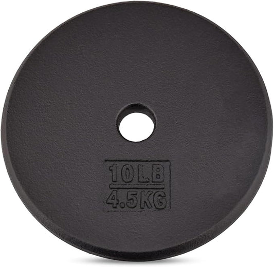 Yes4All Standard 1" Cast Iron Weight Plate - Ideal for Strength Training - Multiple Weight: 5LB to