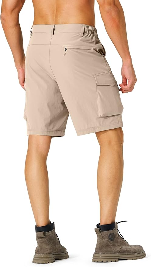 Men's Hiking Cargo Shorts Quick Dry Lightweight Travel Shorts with Multi Pockets for Fishing