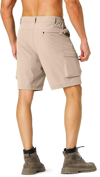 Men's Hiking Cargo Shorts Quick Dry Lightweight Travel Shorts with Multi Pockets for Fishing
