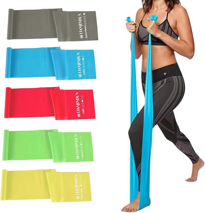 5 Pcs Professional Resistance Bands. Latex-Free, Elastic Band, Work Out Bands, Stretch Bands for
