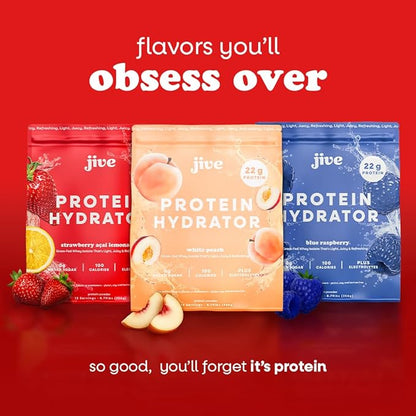 Jive Clear Protein Powder - 22g Grass-Fed Whey Isolate, 13 Servings - Strawberry Acai Lemonade