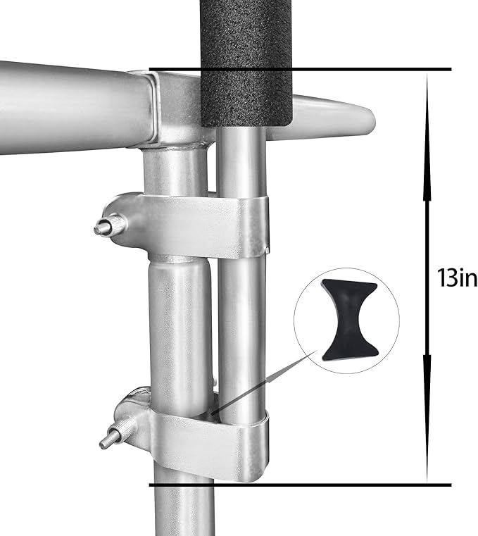 Universal Trampoline Replacement Enclosure Poles with Clamp and Hardware (only fit for The