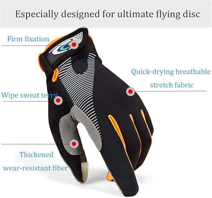 Ultimate Flying disc Gloves Ultimate Grip and Disc Gloves Breathable Non-Slip Sport Cycling Golf