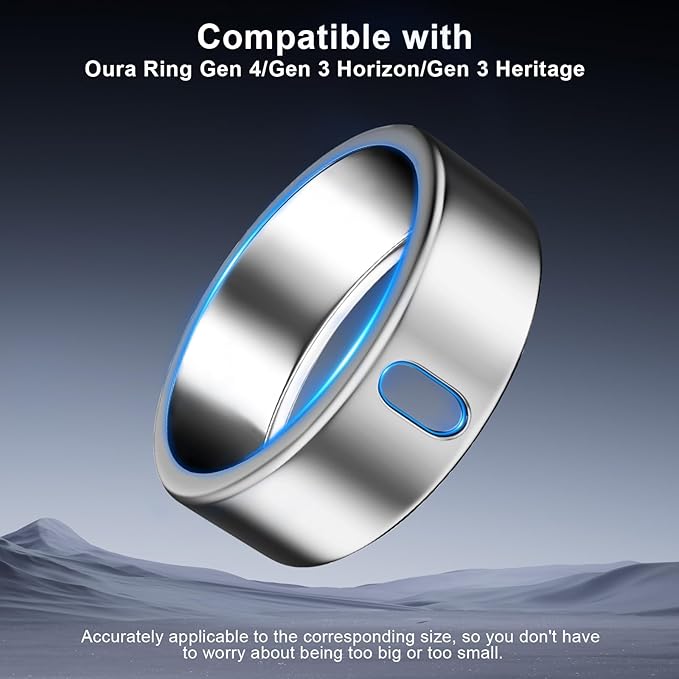 5 Pack Cover Compatible with Oura Ring Gen 4/Oura Ring Gen 3 Horizon/Heritage, Surport Charging